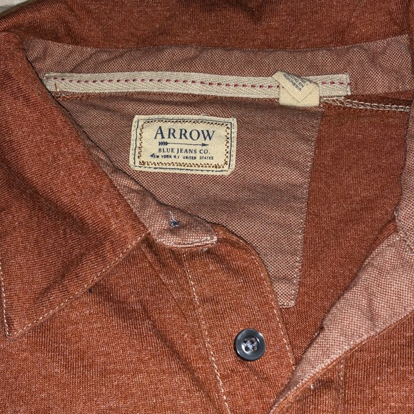 MEN - Orange Polo Shirt - Size Large - Picture 3 of 6